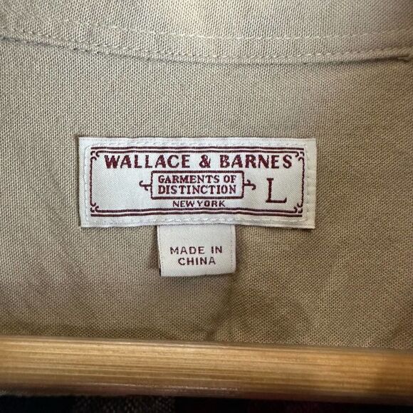 Wallace & Barnes Wool Blend Red Plaid Flannel Shirt Men’s‎ L EUC - Picture 4 of 9
